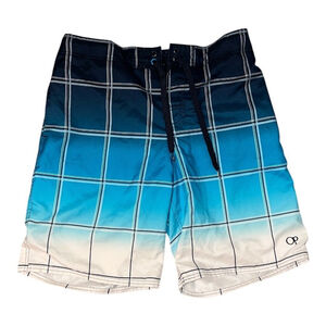 Men's OP Swim Shorts Size L (36/38) Blue White